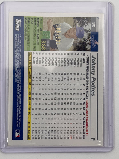2005 Topps Retired Signature Edition - Johnny Podres Gold /500 #30