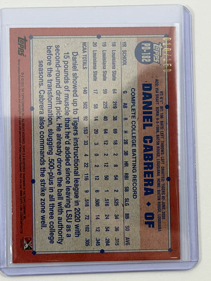 2021 Topps Pro Debut - Daniel Cabrera Blue /150 #PD-182