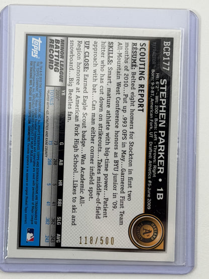 2010 Bowman Chrome Prospects - Stephen Parker Refractor /500 #BCP177