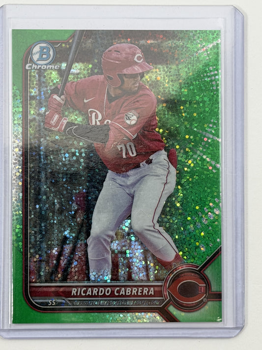2022 Bowman Draft Chrome - Ricardo Cabrera Green Sparkle Refractor /99 #BDC-139