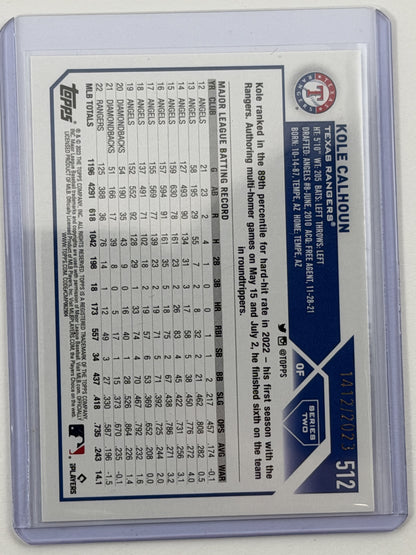 2023 Topps - Kole Calhoun Gold /2023 #512