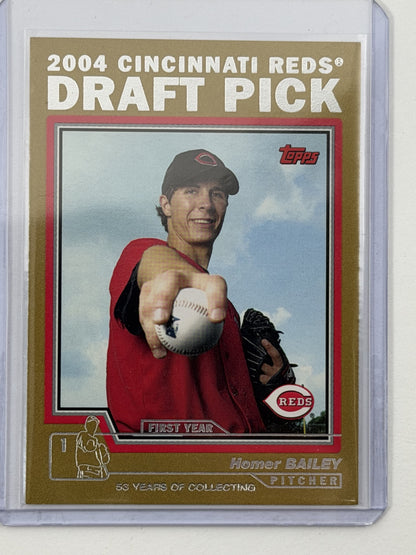 2004 Topps Traded & Rookies - Homer Bailey Gold /2004 #T72
