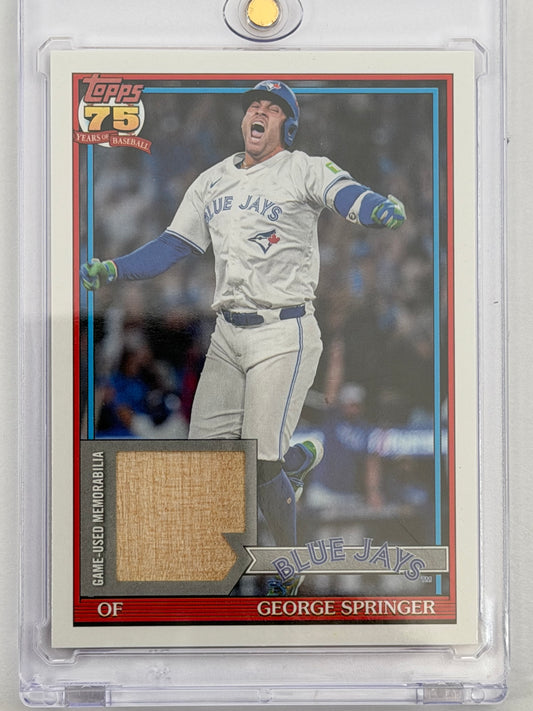 2026 Topps 75 - George Springer Relic #91R2-GSP
